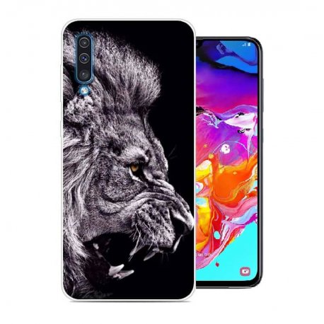 Funda Samsung Galaxy A70 Gel Dibujo Leon