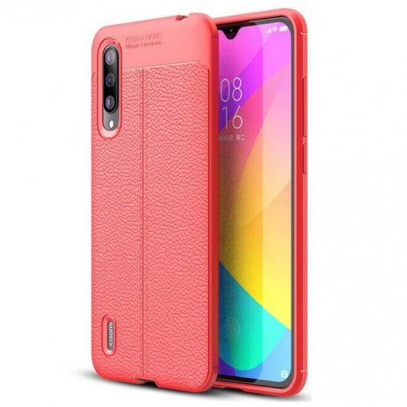 Funda Xiaomi MI A3 Tpu Cuero 3D Roja
