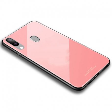 Carcasa Samsung Galaxy A20e Gel Trasera Cristal Rosa