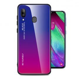 Funda Samsung Galaxy A20e Tpu Trasera Cristal Fucsia