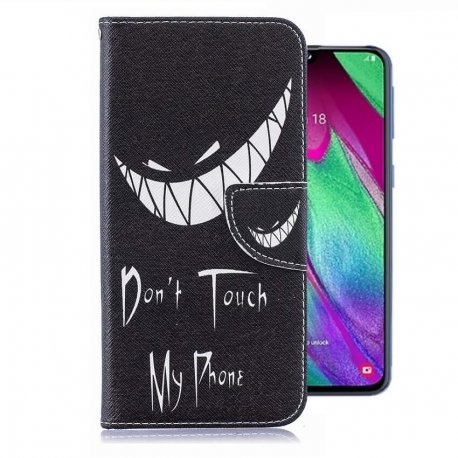 Funda Libro Samsung Galaxy A20e cuero Dibujo Sonrisa