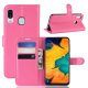 Funda Libro Samsung Galaxy A20e cuero Soporte Fucsia