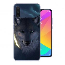 Funda Xiaomi MI 9 Lite Gel Dibujo Lobo