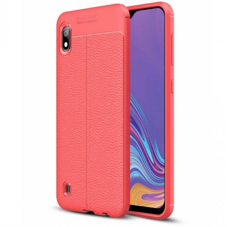 Funda Samsung Galaxy A10 Tpu Cuero 3D Roja
