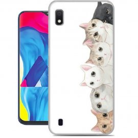Funda Samsung Galaxy A10 Gel Dibujo Gatitos