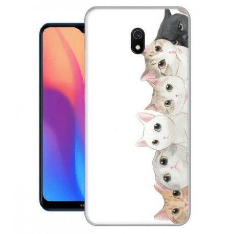Funda Xiaomi Redmi 8A Gel Dibujo Gatitos