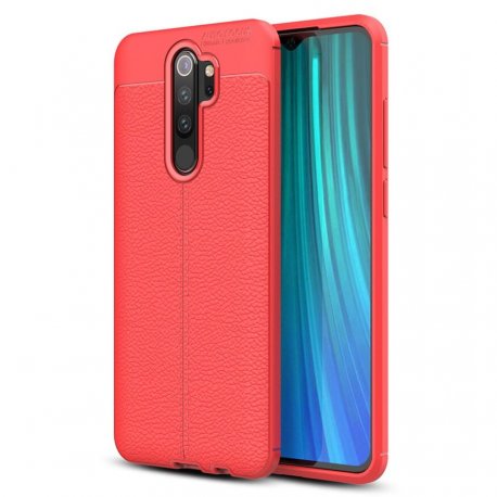 Funda Xiaomi Redmi Note 8 Pro Cuero Tpu 3D Roja