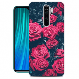 Funda Xiaomi Redmi Note 8 Pro Dibujo Rosas Tpu