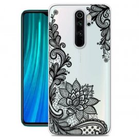 Funda Xiaomi Redmi Note 8 Pro Dibujo Flor Negra Tpu