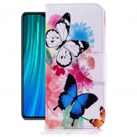 Funda Libro Xiaomi Redmi Note 8 Pro Soporte Mariposa