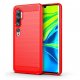 Funda Xiaomi Mi Note 10 TPU Carbono 3D roja