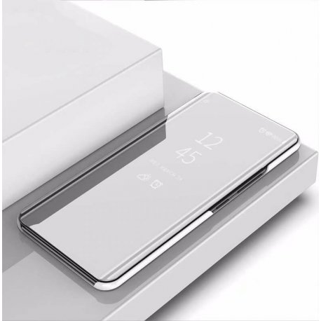 Funda Xiaomi Mi Note 10 libro Smart View gris plata
