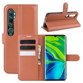 Funda Libro Xiaomi MI Note 10 cuero Soporte Marron