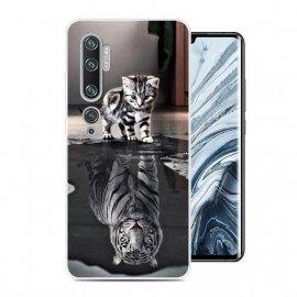 Funda Xiaomi MI Note 10 Gel Dibujo Gato espejo
