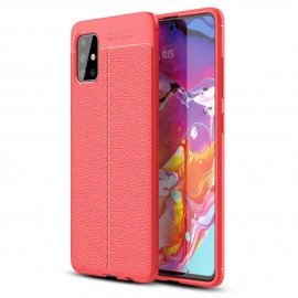 Funda Samsung Galaxy A51 Tpu Cuero 3D Roja