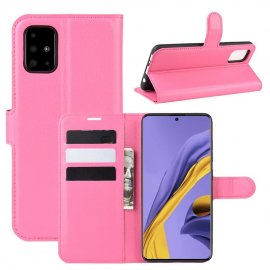 Funda Cuero Samsung Galaxy A51 Libro Soporte Rosa