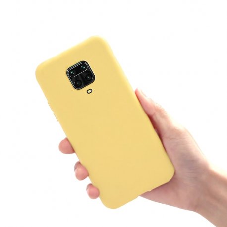 Carcasa Xiaomi Redmi Note 9 Pro Suave Amarilla Mate