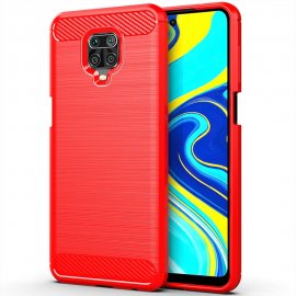 Funda Xiaomi Redmi Note 9 PRO TPU Carbono 3D Roja
