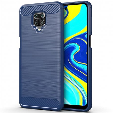 Funda Xiaomi Redmi Note 9 PRO TPU Carbono 3D Azul