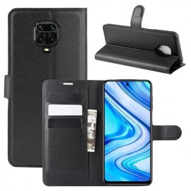 Funda Libro Xiaomi Redmi Note 9 Pro Cuero Negra