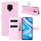 Funda Libro Xiaomi Redmi Note 9 Pro Cuero Rosa