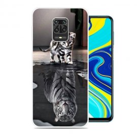 Funda Xiaomi Redmi Note 9 PRO TPU Dibujo Gato reflejo