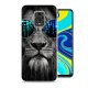 Funda Xiaomi Redmi Note 9 PRO TPU Dibujo Leon con Gafas