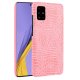 Carcasa Samsung Galaxy A51 Cuero Estilo Croco Rosa