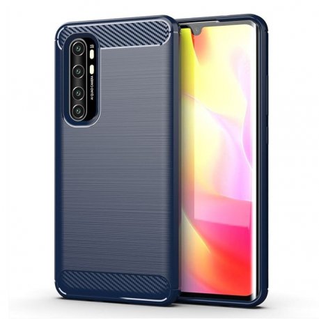 Funda Xiaomi Mi Note 10 Lite Carbono 3D Flexible Azul