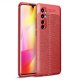 Funda Xiaomi Mi Note 10 Lite Cuero 3D Flexible Roja