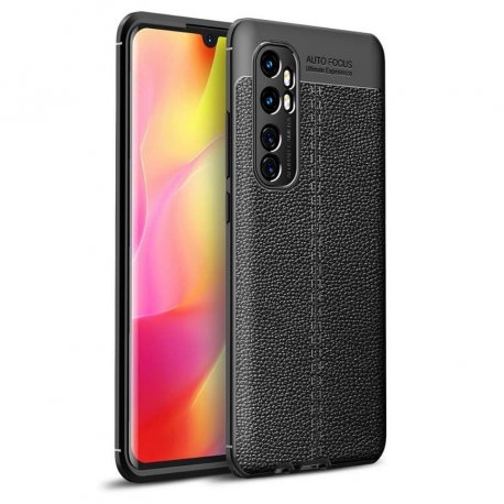 Funda Xiaomi Mi Note 10 Lite Cuero 3D Flexible Negra
