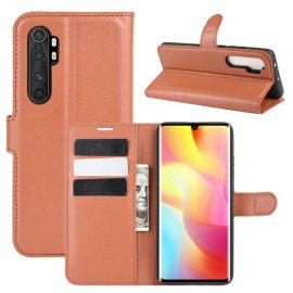 Funda Cartera Xiaomi Mi Note 10 Lite Estuche Cuero Marron
