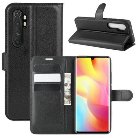 Funda Cartera Xiaomi Mi Note 10 Lite Estuche Cuero Negra