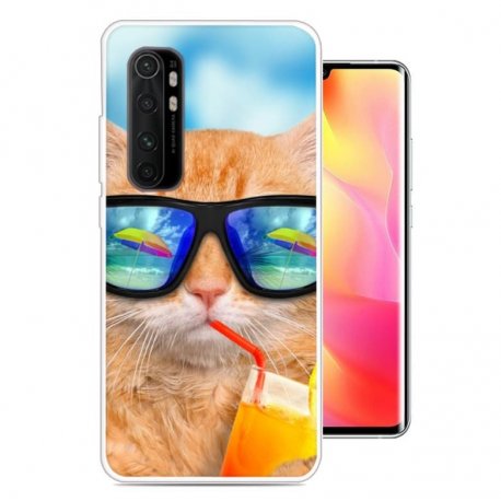Funda silicona Xiaomi Mi Note 10 Lite Dibujo Vacaciones
