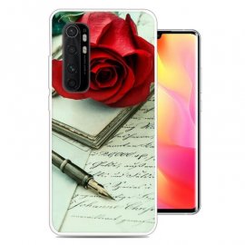 Funda silicona Xiaomi Mi Note 10 Lite Dibujo Rosa