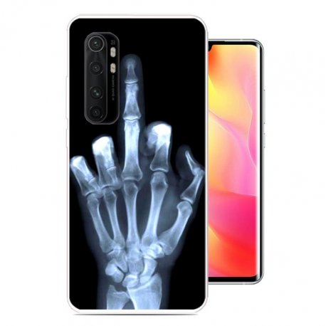 Funda silicona Xiaomi Mi Note 10 Lite Dibujo Esqueleto