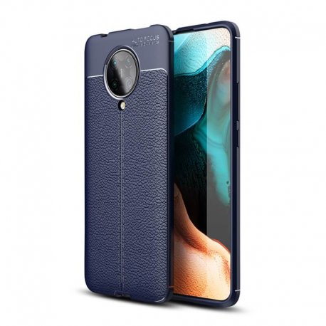Funda Xiaomi Pocophone F2 Pro Cuero 3D Azul Tpu