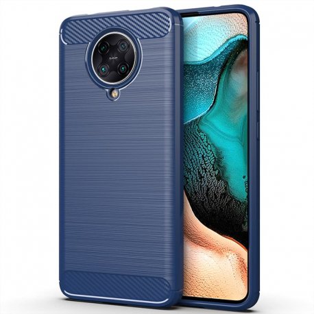 Funda Xiaomi Pocophone F2 Pro Carbono 3D Azul Tpu