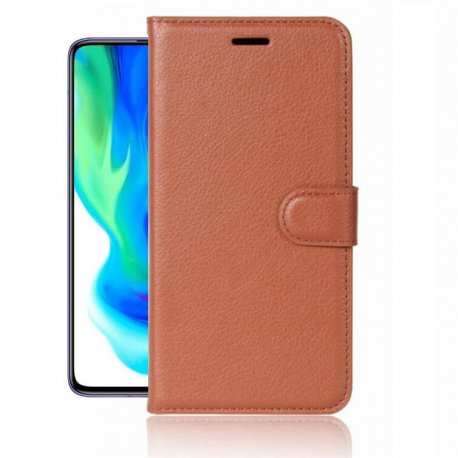 Funda Libro Poco Pocophone F2 Pro Soporte Marron