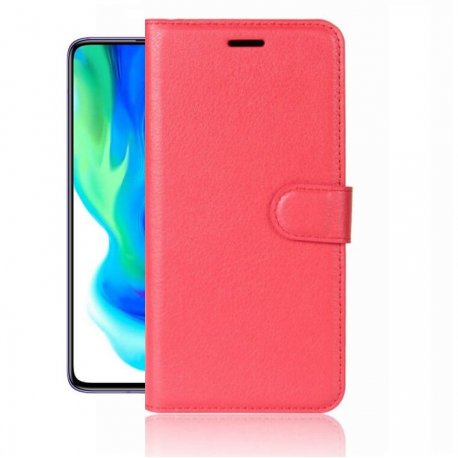 Funda Libro Poco Pocophone F2 Pro Soporte Roja