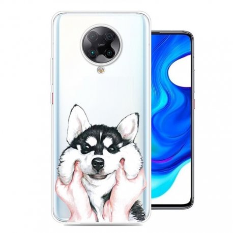 Funda Pocophone F2 Pro TPU Dibujo Husky