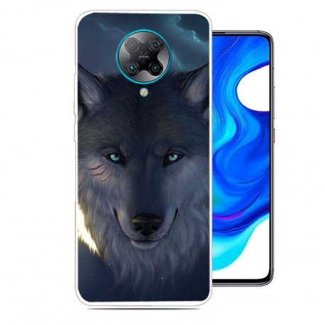 Funda Pocophone F2 Pro TPU Dibujo Lobo