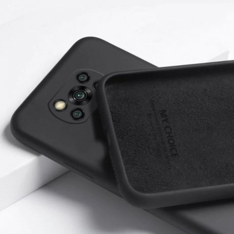 Funda sedosa Pocophone Poco X3 Pro negra