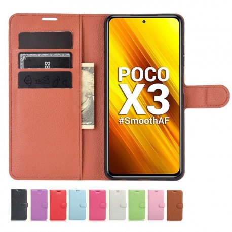 Funda Xiaomi Poco X3 Pro Libro cuero con soporte con soporte video.