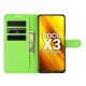 Funda Xiaomi Poco X3 Pro Libro cuero Soporte verde anverso
