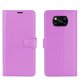 Funda Xiaomi Poco X3 Pro Libro cuero Soporte morado anverso