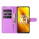 Funda Xiaomi Poco X3 Pro Libro cuero Soporte morado