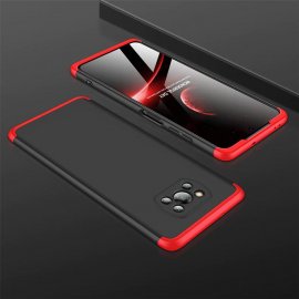 Carcasa Pocophone X3 Pro 360 Negra y Roja GKK