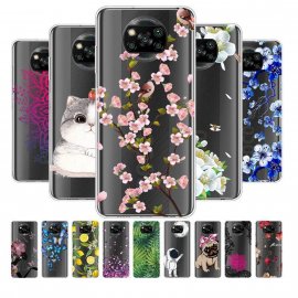 Funda Silicona transparente Pocophone Poco X3 Pro Dibujos