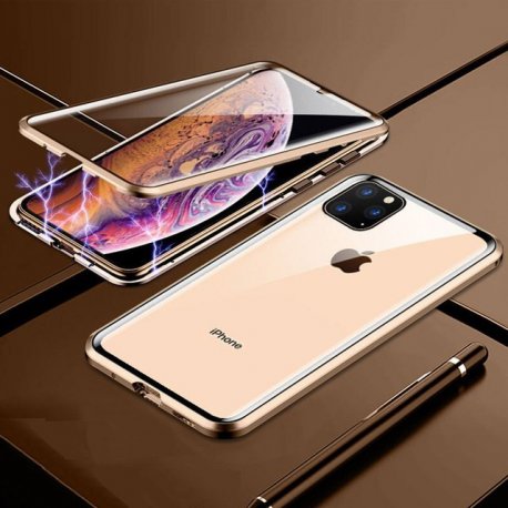 Carcasa 360 iPhone 13 Pro o Pro Max Magnetica Dorada